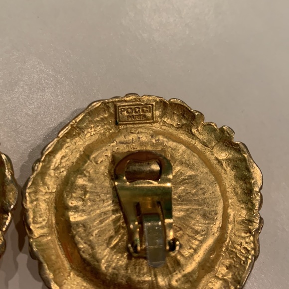 Vintage Poggi Paris Clip On Earrings - Picture 3 of 4